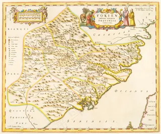 清朝顺治年间福建全省地图欧式复古装...