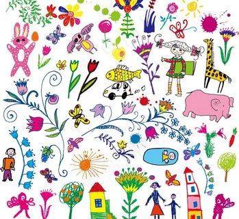 可爱儿童涂画图片