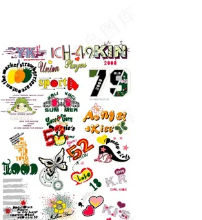 时尚童装女装花型图片 时尚童装女装花型图片