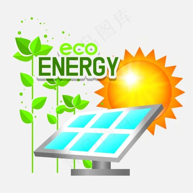 精美太阳能节能环保设计eps,ai矢量模版下载