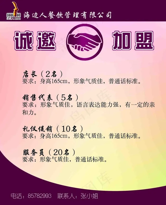 招聘海报psd模版下载