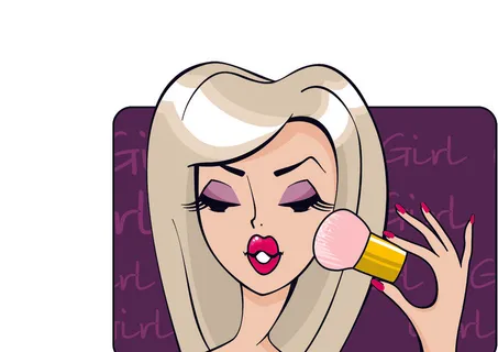 03美女卡通插画矢量