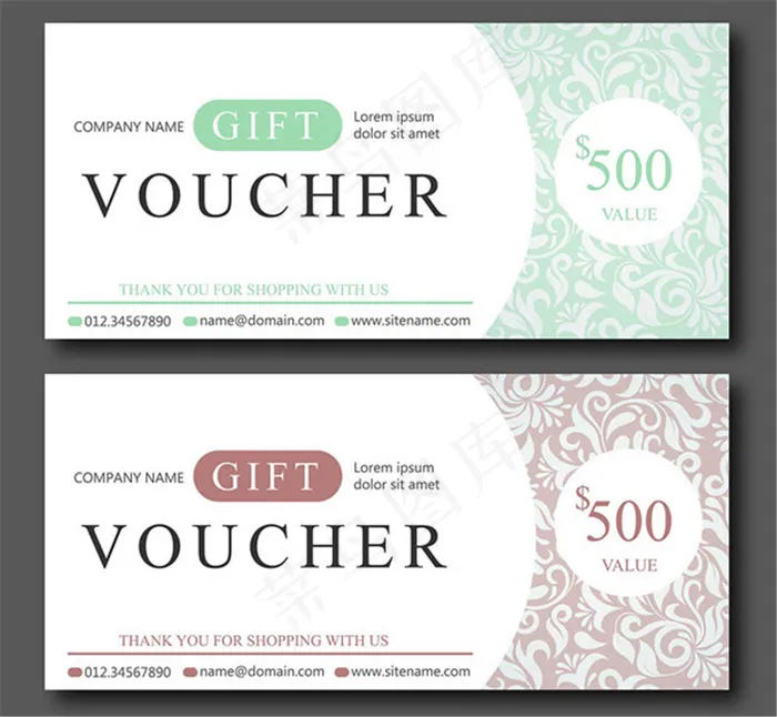 复古优惠劵ai矢量模版下载