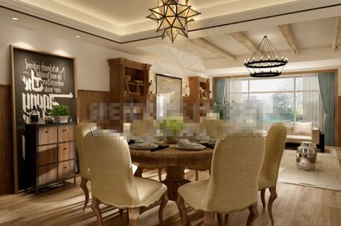 高清宽敞时尚厨房装修效果图免费下载