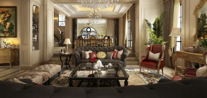 欧式室内效果图图片