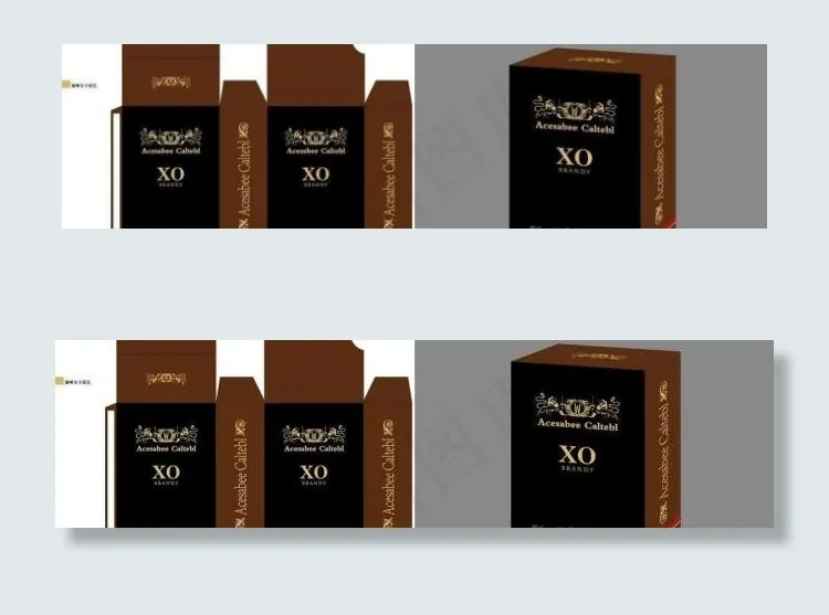 洋酒包装盒图片ai矢量模版下载