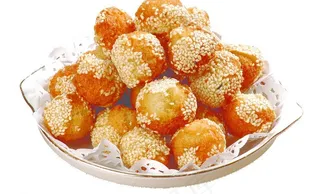 香酥芝麻球图片