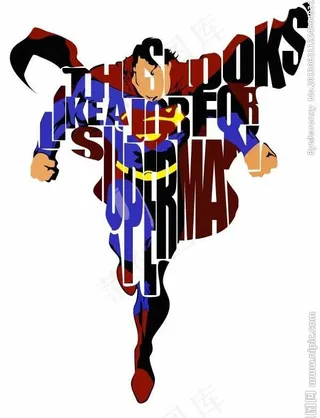 创意字体超人图片