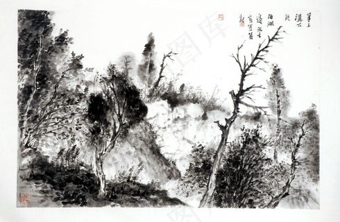 树木和山水画