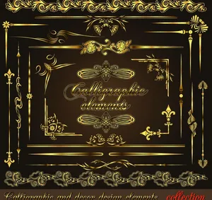 欧式花纹花边矢量素材图片