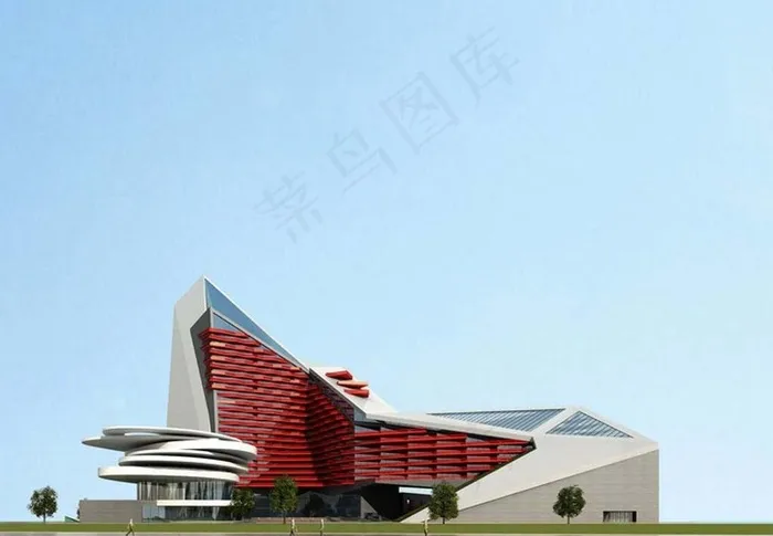 现代抽象高科技建筑图片