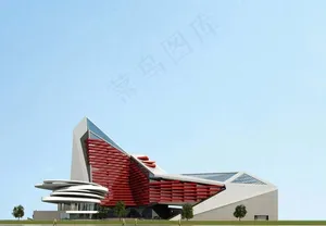 现代抽象高科技建筑图片
