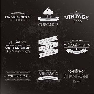 咖啡标签矢量素材