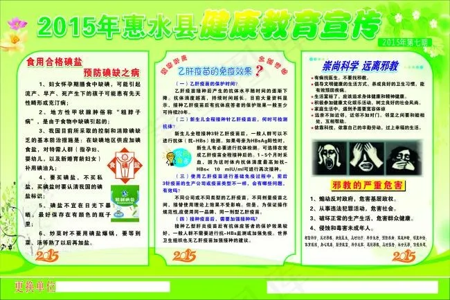 健康教育展板cdr矢量模版下载