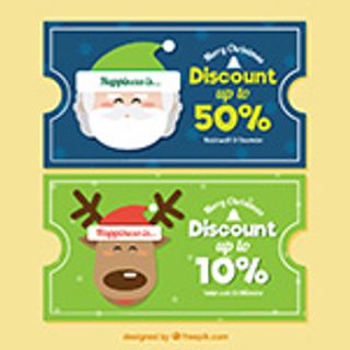 可爱的圣诞销售优惠券包