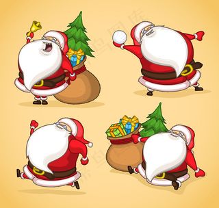 圣诞老人矢量卡通形象