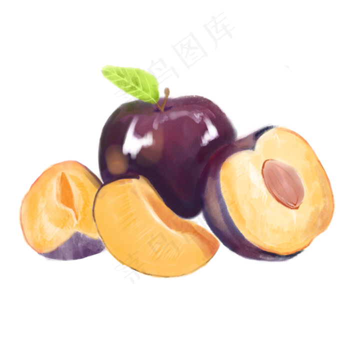 矢量手绘李子素材矢量手绘李子素材