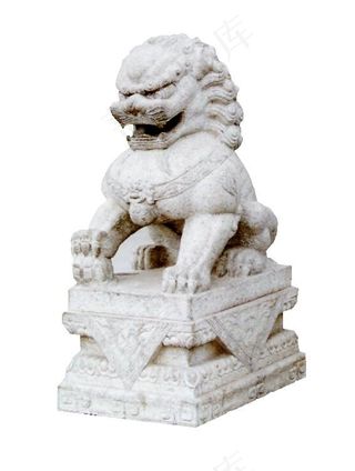 PSD后期效果图常用石狮子贴图素材