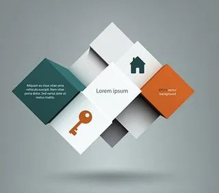 创意图形标签矢量素材