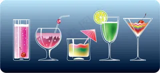 夏日清凉冷饮矢量素材