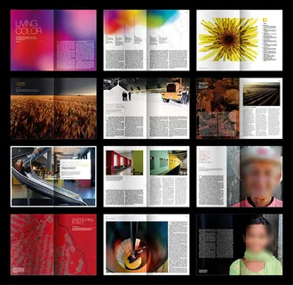 艺术气氛炫彩画册设计模板