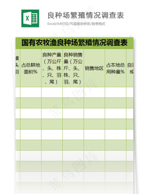 国有农牧渔良种场繁殖情况调查表