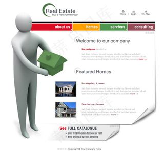 3d小人网页psd模板