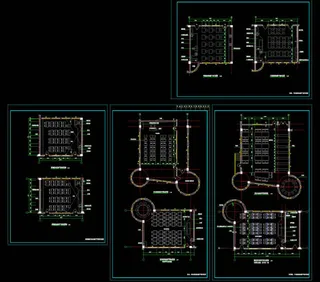 某小学教学楼各教室平面布置cad图...
