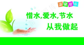 温馨提示节约用水图片