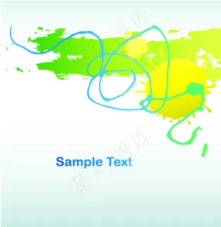 彩墨随机线条背景