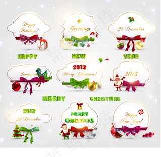2013年圣诞节标签矢量素材