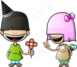 卡通孩子