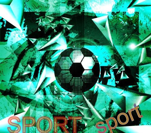 动感幻彩足球背景图片eps,ai矢量模版下载