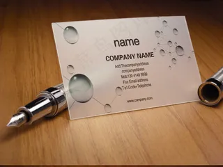 新科技商务医疗行业灰色圆分子透明名...