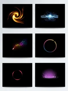 彩色圆形特效光效素材