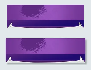 紫色泼墨舞台banner　