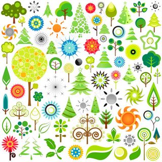 花草树木矢量图片