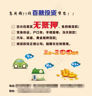 百融投资贷款海报
