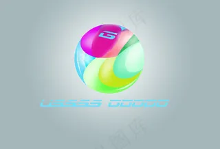 彩色字母抽象创意运动LOGO标志