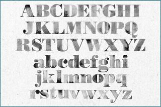 手绘水彩水墨英文字母数字笔刷附教程