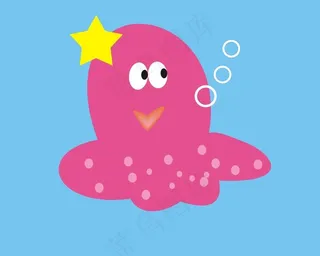 卡通章鱼图片