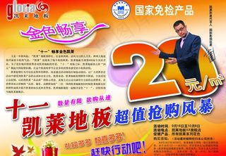 凯莱地板 促销单页图片