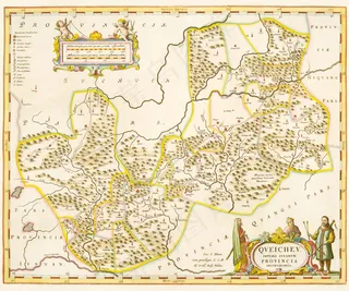 贵州省巡抚清朝顺治年间地图复古欧式...