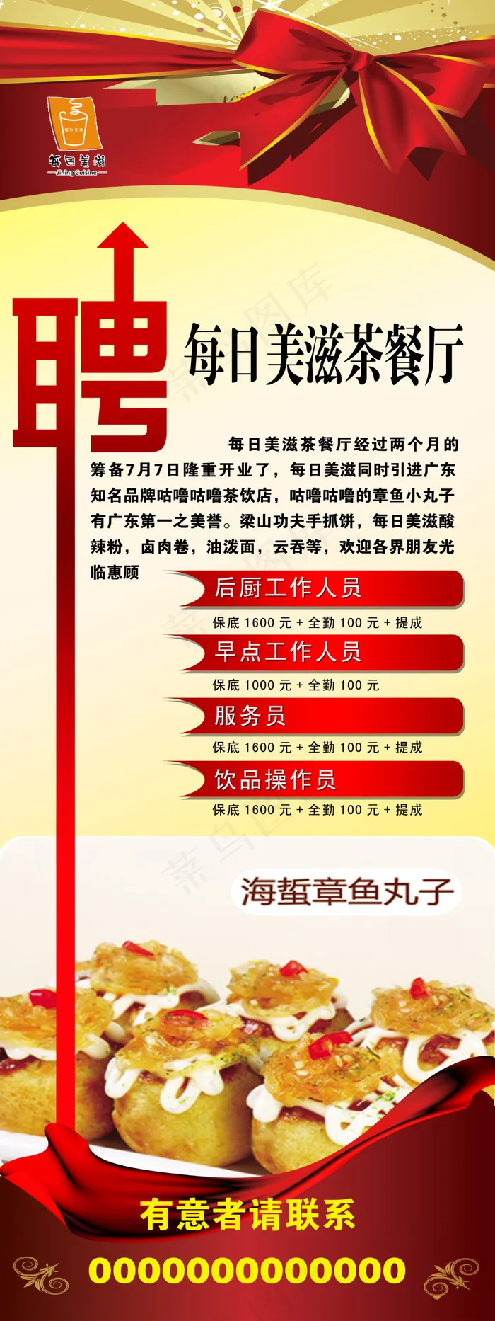 招聘海报psd模版下载