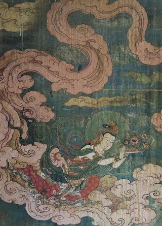 法海寺壁画-12西壁赴会图飞天