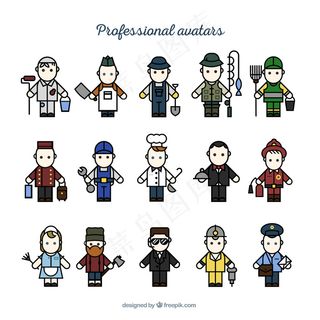 卡通商业精英矢量图片