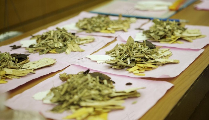 中医药材纸张图片
