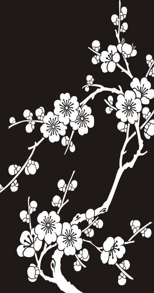 梅花 通花图片cdr矢量模版下载