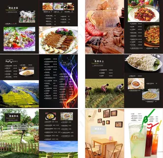 菜谱菜单矢量素材