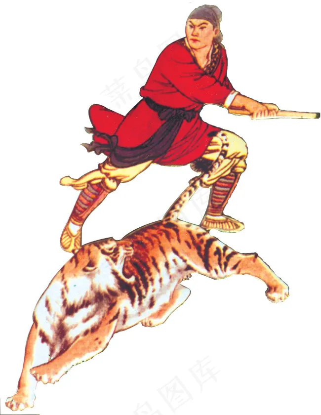 武松打虎图片素材psd模版下载
